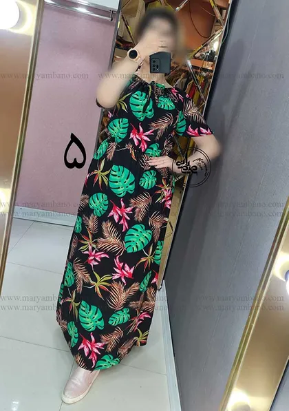 پیراهن نخی دکلته