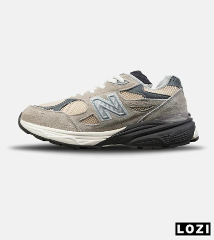 کفش کتانی مردانه و زنانه کرم طوسی NEW BALANCE 990 مدل 8742