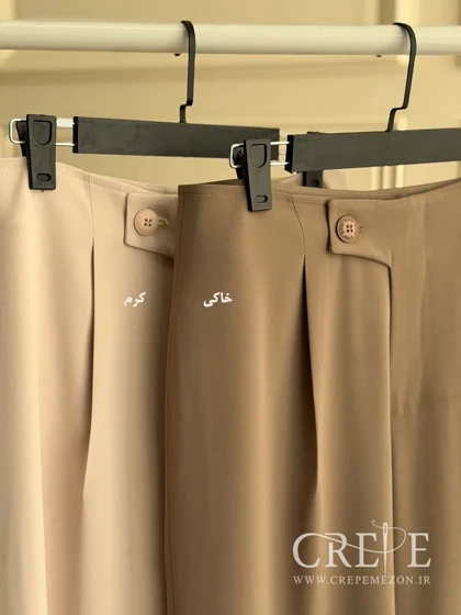 شلوار از بالا گشاد کرپ زارا پیله دار قد 108