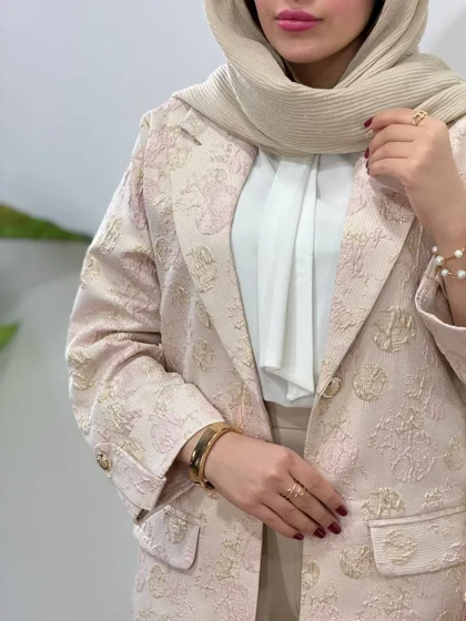 مانتو کتی ژاکارد آیسو سپیده