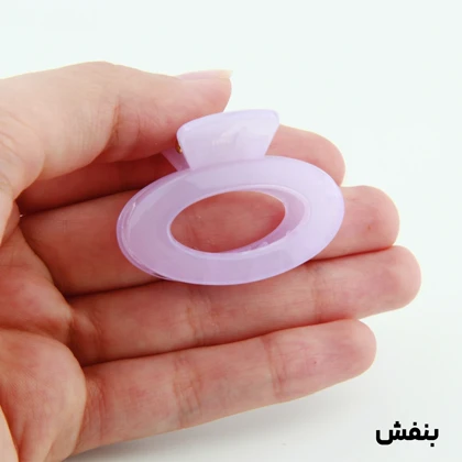 کلیپس دخترانه مدل بیضی کوچک دو رنگ