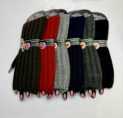 دستکش بافت دخترانه ساق کوتاه
