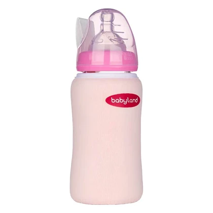 شیشه شیر پیرکس بی بی لند 150 میلی لیتر صورتی