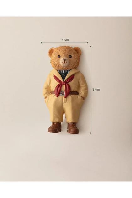 مگنت Madame Coco مدل Cookie Bear رزین - سفید
