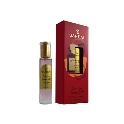 عطر جیبی زنانه صندل مدل باکارات رژ SANDAL حجم 25 میل