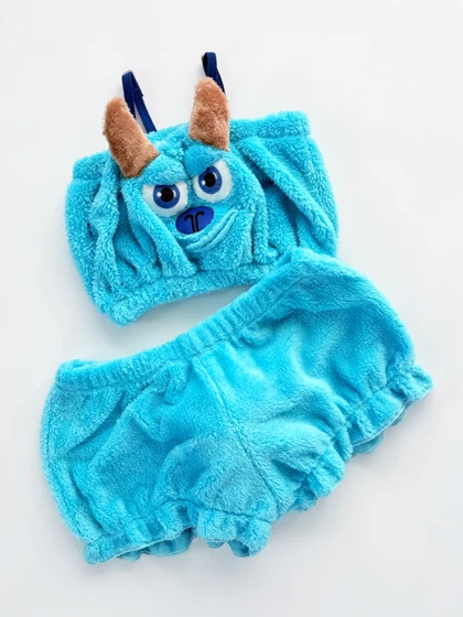 ست نیم‌تنه و شورتک حوله ای طرح سالیوان