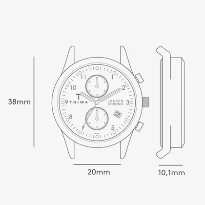 ساعت مچی عقربه ای تریوا مدل Ivory Lansen Chrono,Steel Brace
