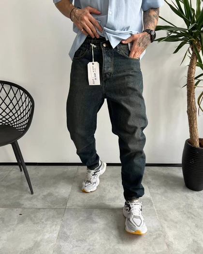 شلوار مام فیت کثیفشور ساده RAG&BONE