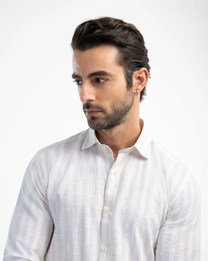 ام کی کالکشن پیراهن آستین بلند mk-25699-cream