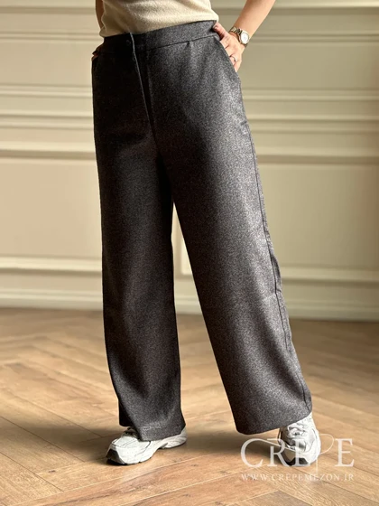 شلوار کشمیر نیم بگ جیب‌دار قد 107