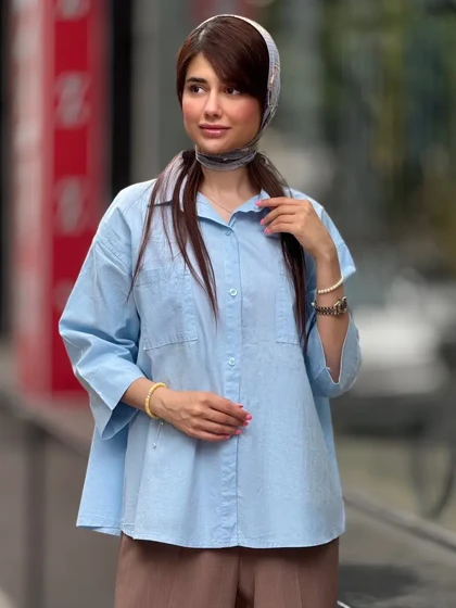 شومیز کتان ملکه