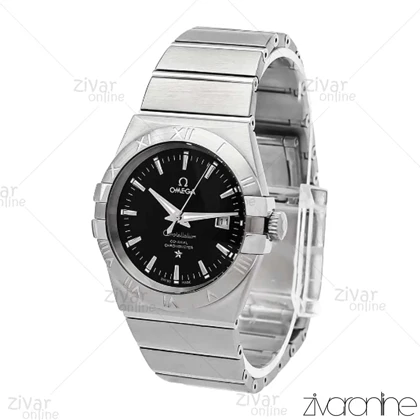 ساعت امگا کانسلیشن مردانه نقره ای صفحه مشکی 106083
