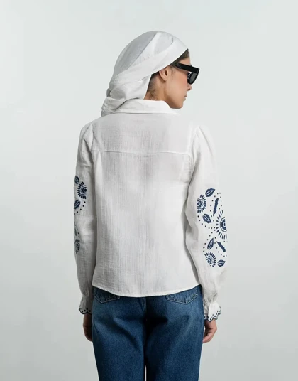 آستین و مچ گلدوزی