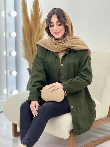مانتو کتان دو جیب بنیتا