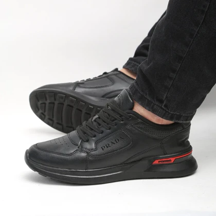 کفش و کتانی اسپرت مردانه مدل پرادا PRADA رنگ مشکی کد 6528
