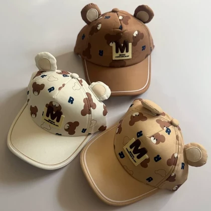 کلاه بیسبالی بچگانه مدل m گوش دار