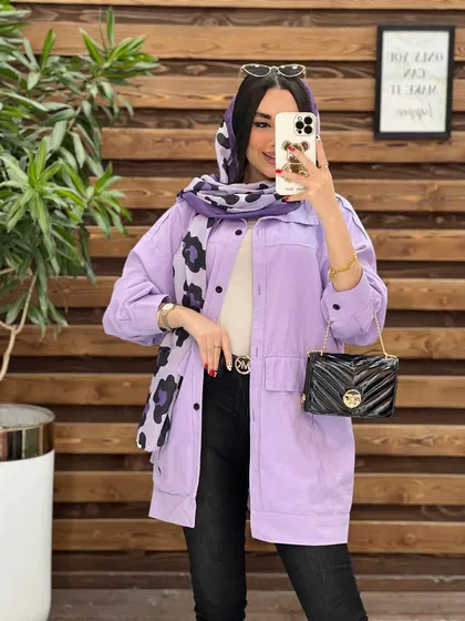 مانتو لینن جیب بزرگ