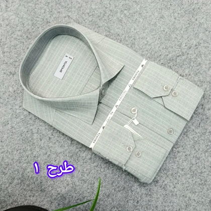 پیراهن طرحدار مردانه قواره ازاد ( قواره کلاسیک ) _ استین بلند