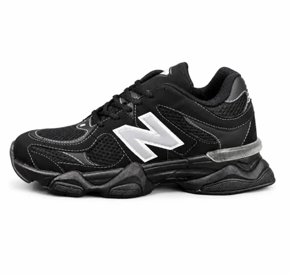کفش کتانی مردانه مدل نیوبالانس 9060 مشکی دوخت سفید New Balance 9060