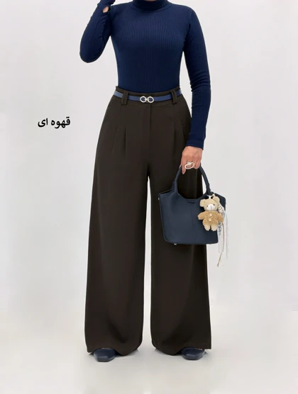 6842-شلوار فول بگ کرپ کاترین