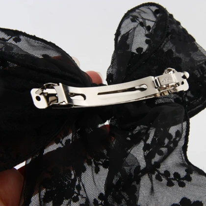 گیره مو زنانه طرح پاپیونی گل‌دار