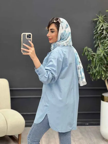 مانتو دو جیب پاکتی محنا