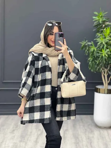 پالتو خفاشی بغل دکمه