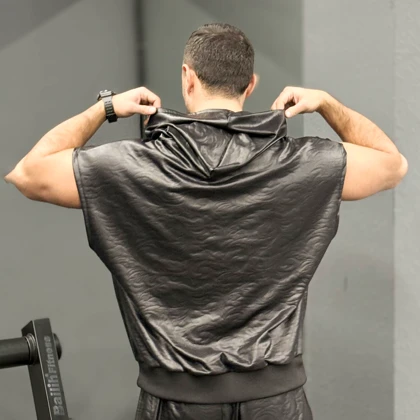 ست وست و شلوارک چرمی کلاهدار پولار (لوگو صلیب) بوفالو 33