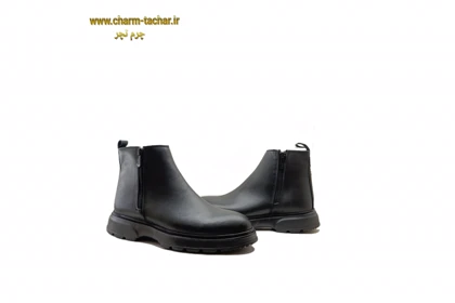 نیم بوت مردانه دوزیپ مدل لوفر چرم طبیعیsi169