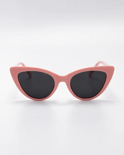 عینک آفتابی زنانه UV400 کت‌آی صورتی کد F1-030