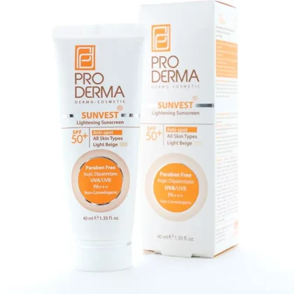 ضدآفتاب بی رنگ و مرطوب کننده پرودرما spf60 حجم 40گرم