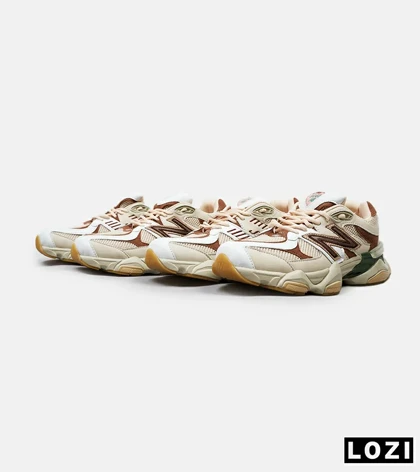 کفش کتانی مردانه و زنانه کرم قهوه ای سبز NEW BALANCE 9060