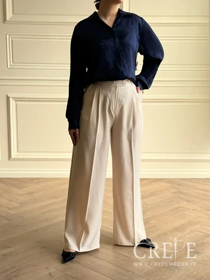 شلوار کرپ کنزو پیله دار قد 112
