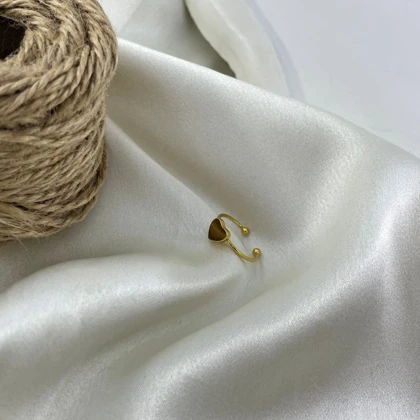 انگشتر زنانه پا و بند انگشتی مدل آوین طرح قلب رنگ ثابت