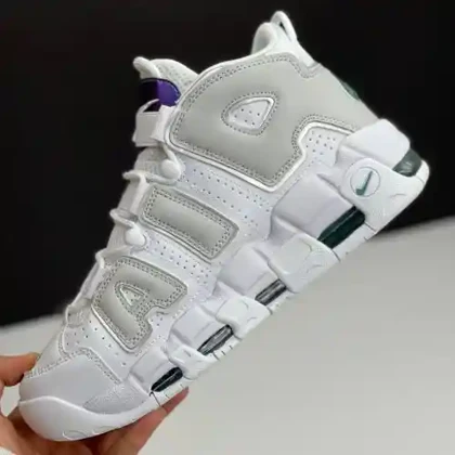 کفش نایک ایر مور آپتمپو سفید طوسی Nike Air More Uptempo White Grey