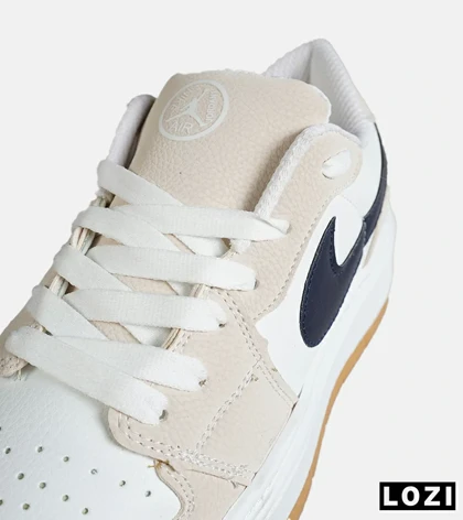 کفش مردانه و زنانه کرم سفید سرمه ای NIKE AIR FORCE مدل 7813