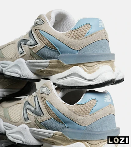 کفش کتانی مردانه و زنانه کرم آبی NEW BALANCE 9060 مدل 7314