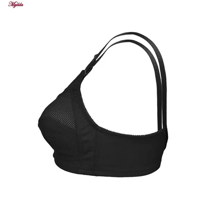 سوتین زنانه لین مدل سه تکه زنبوری مشکی کد 4680-405