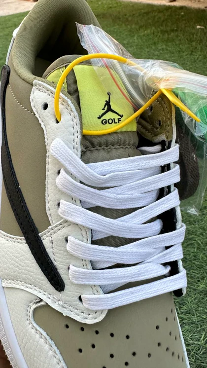 کتانی نایک ایر جردن1 بدون ساق گلف ترویس اسکات مستر کوالیتی Nike Air Jordan1 Travis Scott 1 Low Golf