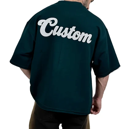 تیشرت مردانه سبز پنبه سه نخ طرح ساده فونت