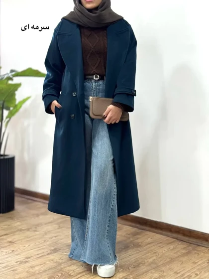 پالتو فوتر بلند آستردار بهگل