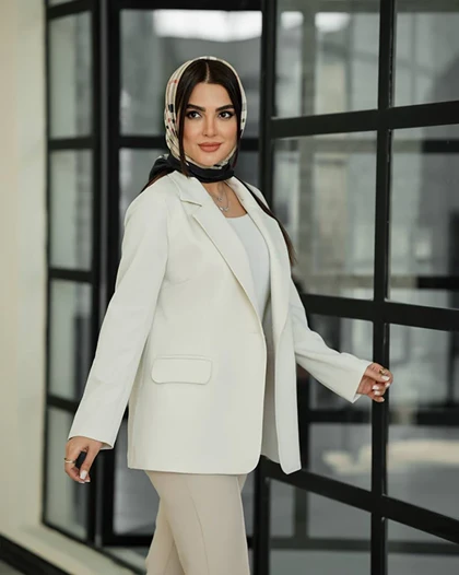 کت دخترانه مدل مازراتی کج راه پشت چاک‌دار