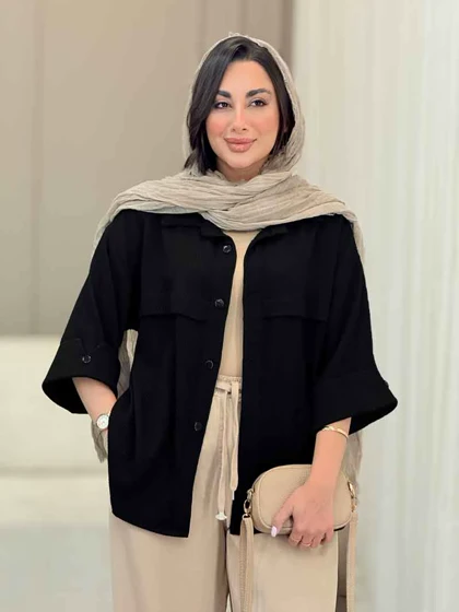 مانتو آستین پاکتی جلو ژیله