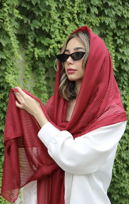 شال حریر راه راه