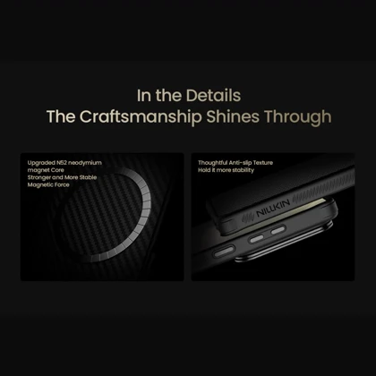 قاب مگنتی سامسونگ S25 Ultra نیلکین Nillkin مدل CarboProp با محافظ لنز