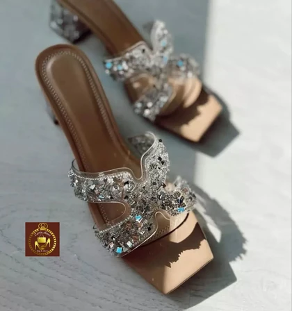 صندل یا روفرشی نگینی مجلسی زنانه هرمس