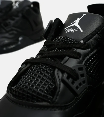 کتانی ساق‌دار مردانه و زنانه مشکی Nike air jordan 4 مدل 4830