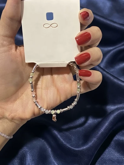 دستبند دو عددی ظریف دخترانه برند infinity
