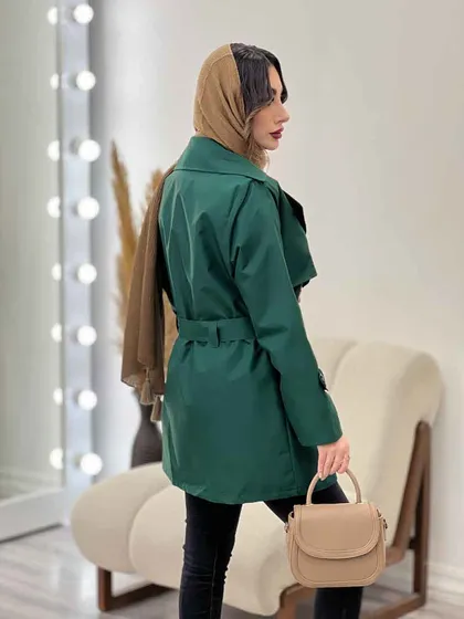 بارانی ژیله پاگن کمر دار