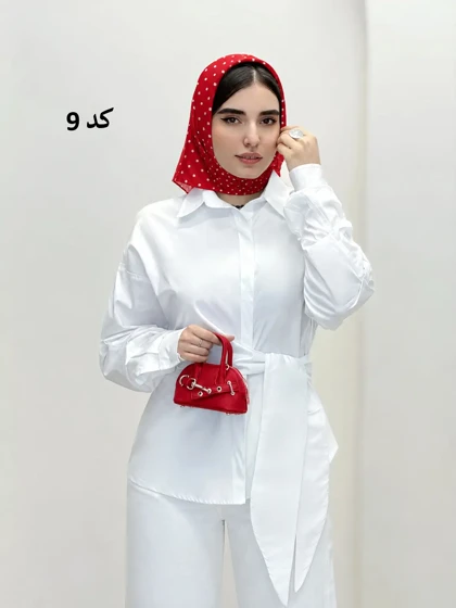 7038-مینی اسکارف خال‌خالی